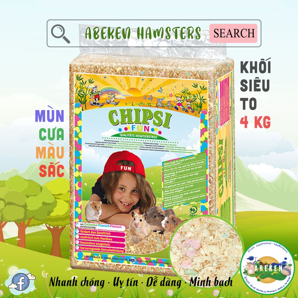 Mùn cưa CHIPSY FUN khối 4kg