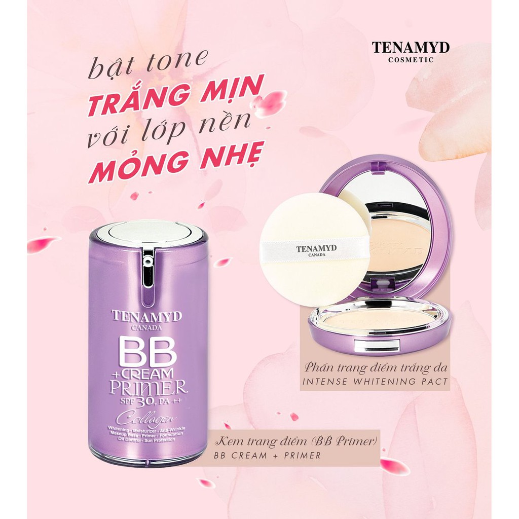 Phấn trang điểm trắng da Collagen - Tenamyd - INTENSE WHITENING PACT