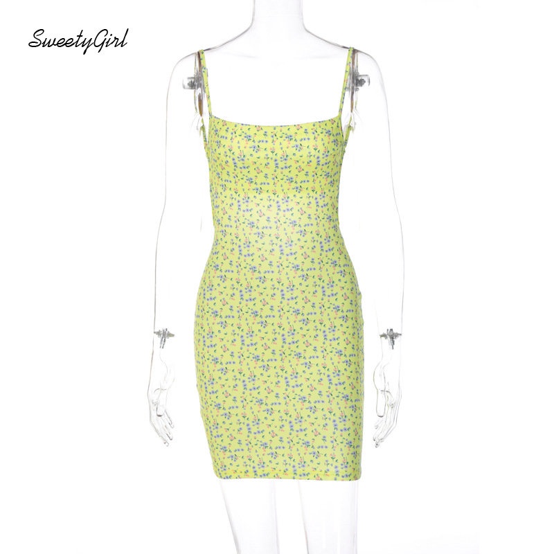 Đầm Mini Không Tay Hở Vai Ôm Eo In Hoa Màu Hồng Thời Trang 2022 Cho Nữ