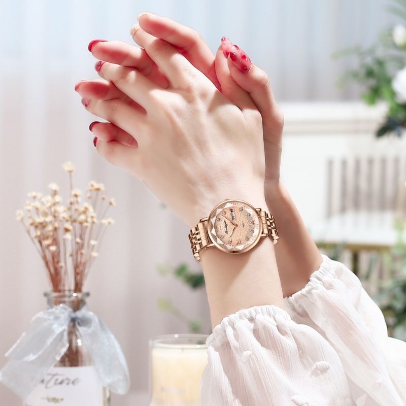 Đồng hồ nữ chính hãng POEDAGAR 3011 đeo tay mặt đính đá sang trọng chống nước
