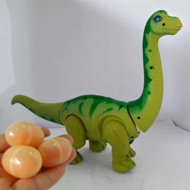 Bộ đồ chơi Khủng long ăn cỏ đẻ trứng chạy bằng pin