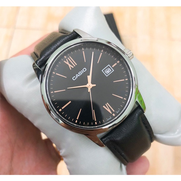 Đồng hồ nam dây da Casio Anh Khuê MTP-V002L-1B3UDF