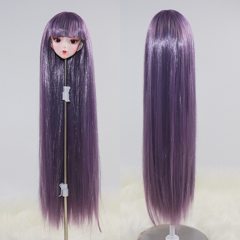 Tóc Giả 60cm Màu Trắng / Đen Cho Búp Bê Tỉ Lệ 1 / 3 20-23cm