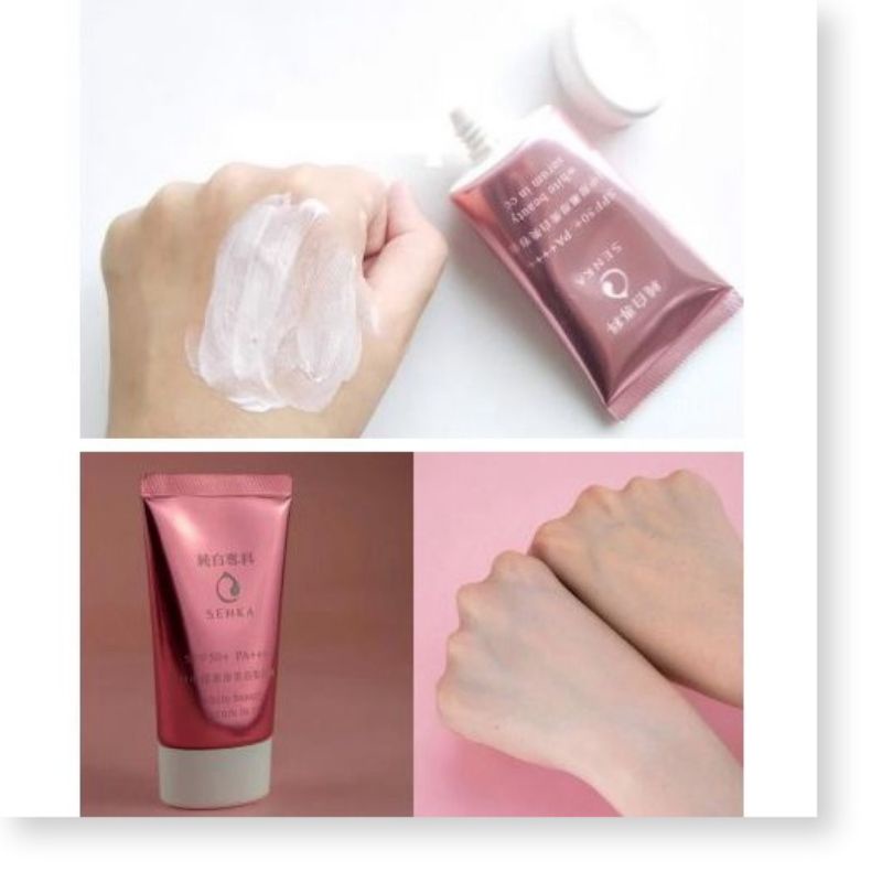 Serum Chống Nắng, Nâng Tông, Dưỡng Trắng Da Senka White Beauty Serum In CC SPF50+/PA++++ 40g