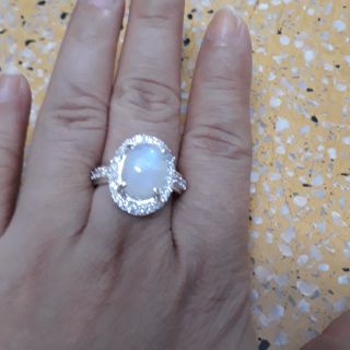 Combo 02 nhẫn bạc đính ruby và đá moon