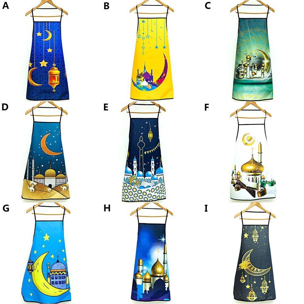 Jane Ramadan Kareem Tạp Dề Polyester In Hình Lâu Đài Mặt Trăng Cho Bữa Tiệc Gia Đ