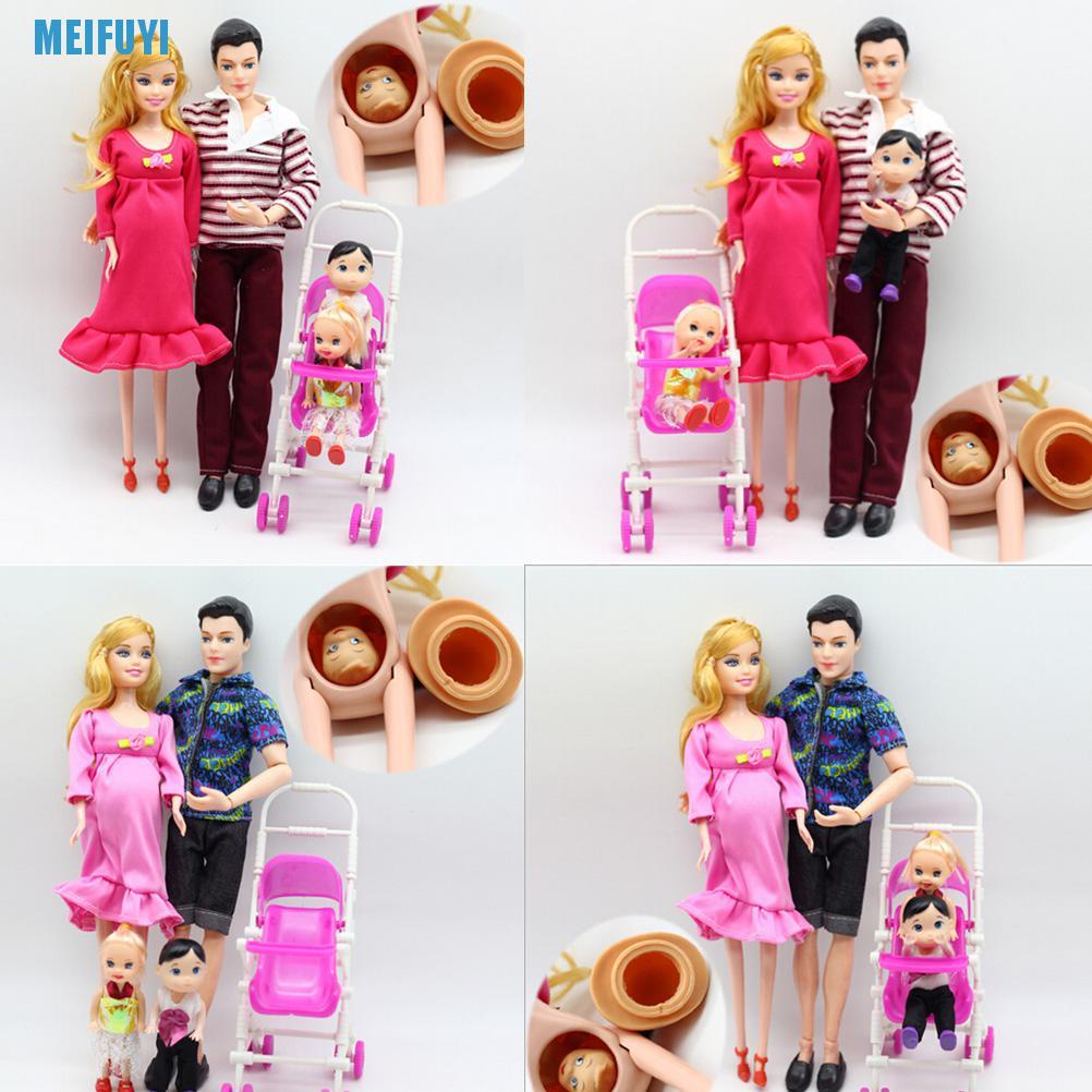 Set 6 Mô Hình Gia Đình Búp Bê Barbie 439v Xinh Xắn