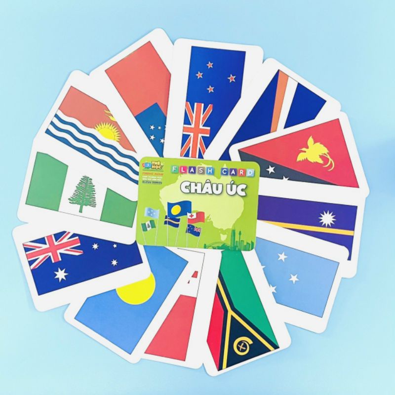 Bộ thẻ cờ 180 nước loại đẹp chuẩn nhất