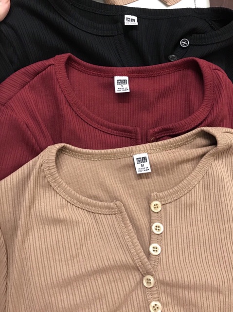 [FREE SHIP - ẢNH THẬT] Áo len tăm tay lỡ cổ tròn cúc | BigBuy360 - bigbuy360.vn