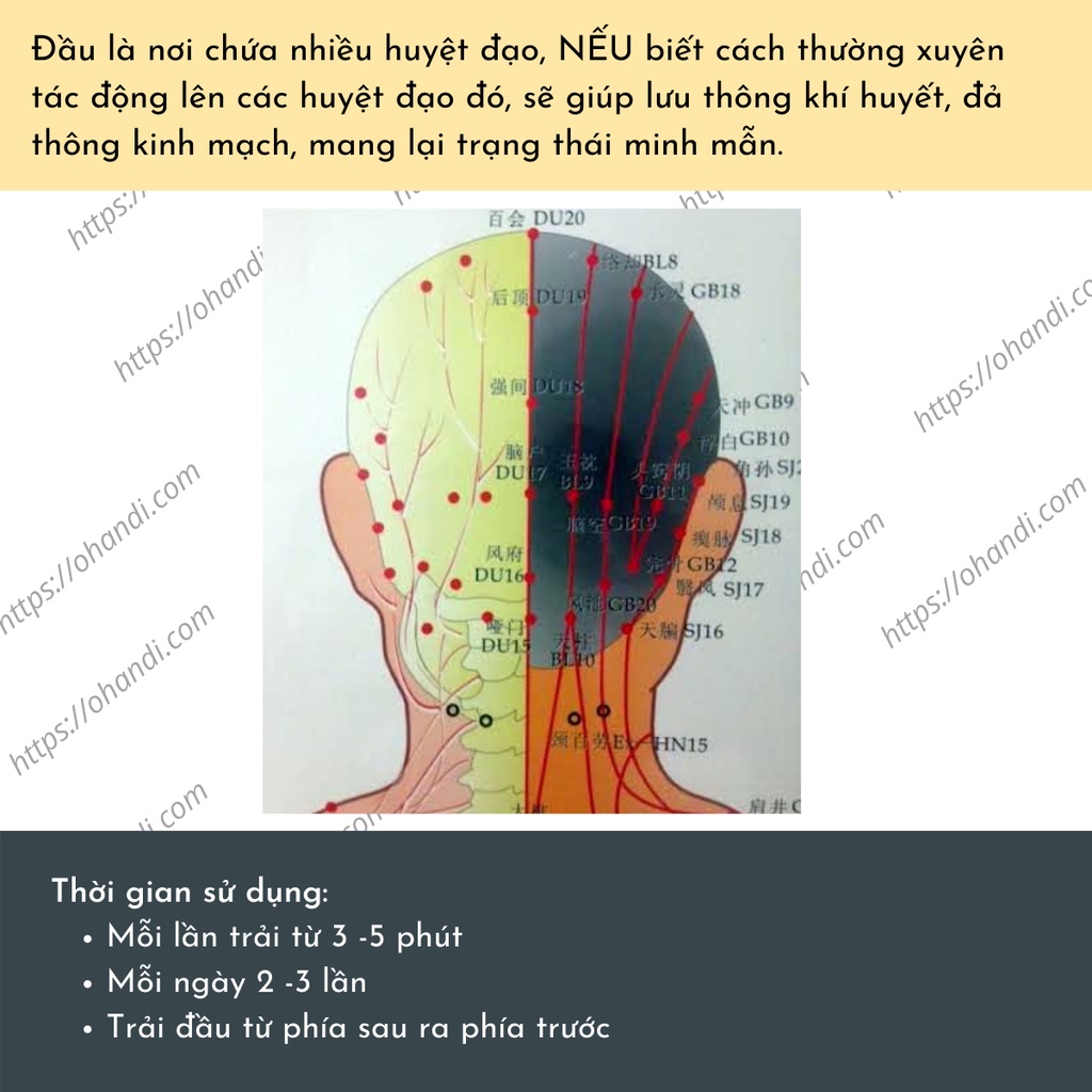 Dụng cụ mát xa đầu - Lược Gỗ