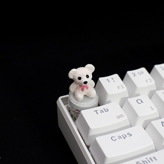 Keycap lẻ hình Gấu Teddy nhỏ siêu dễ thương( Keycap Artisan )