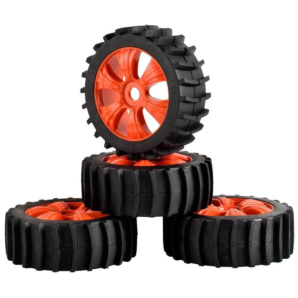 Set 4 bánh xe cao su chuyên dụng cho xe hơi điều khiển từ xa HSP 1 / 8