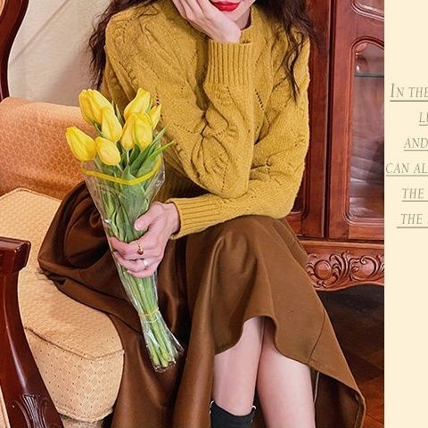 Áo sweater Dệt Kim Khoét Lỗ Thời Trang Hàn Quốc Cho Nữ