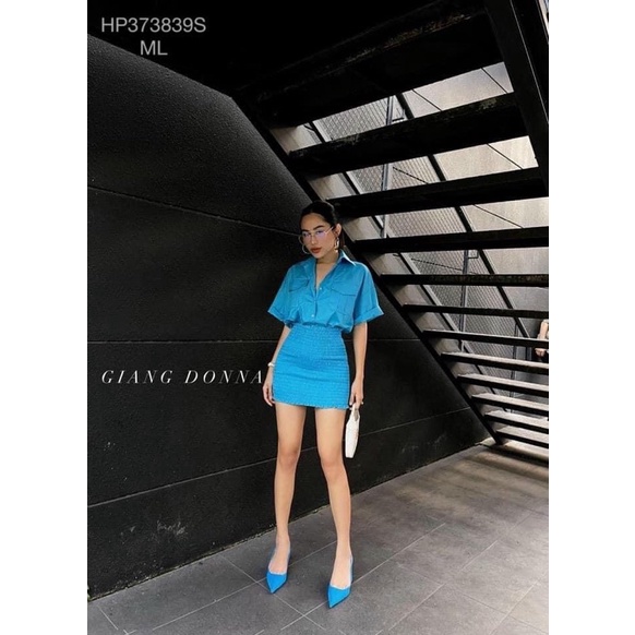 Set áo sơ mi chân váy ôm