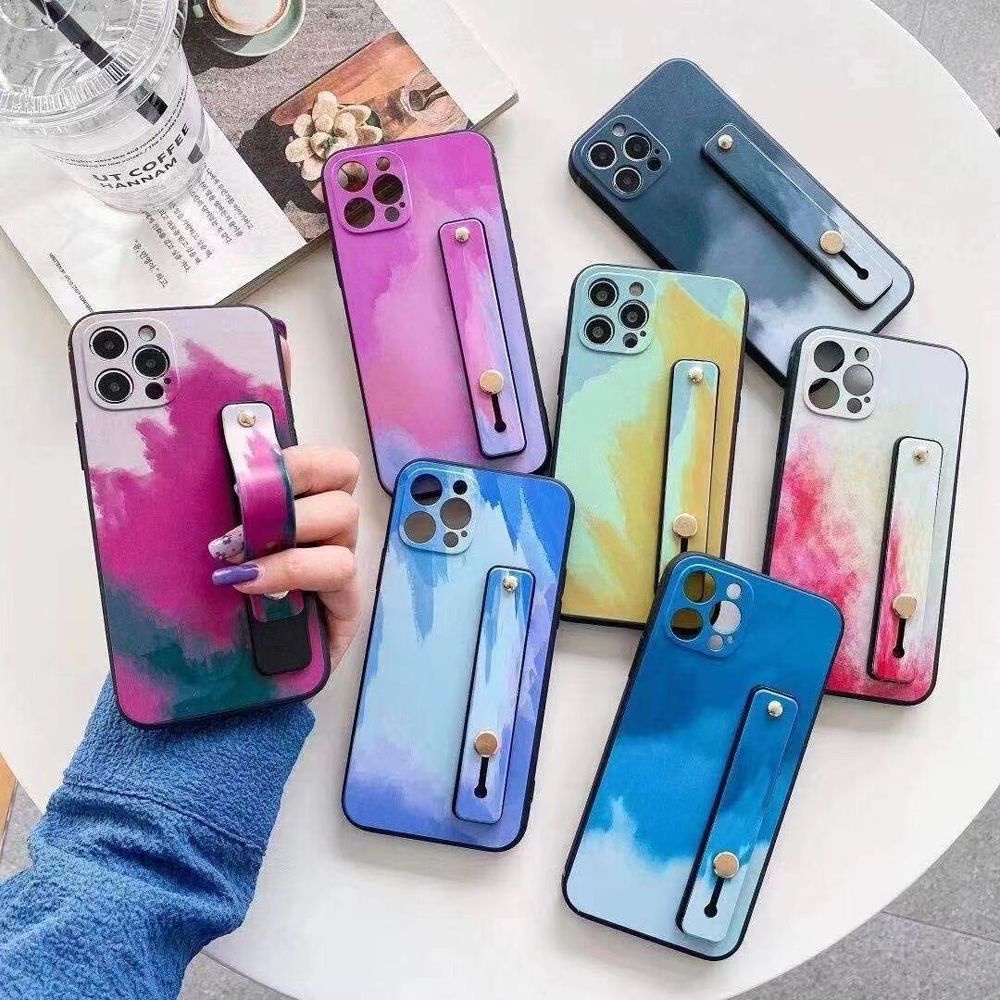 Giá đỡ kiểu dây đeo ngón tay gắn điện thoại di động bằng silicon tiện dụng tùy chọn họa tiết