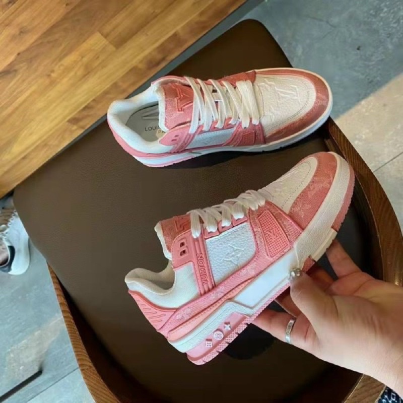 GIÀY LV HỒNG TRẮNG LAI AU CAO CẤP