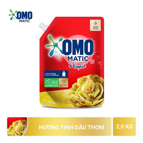 Nước Giặt Omo Matic Comfort Hương Tinh dầu thơm 2kg