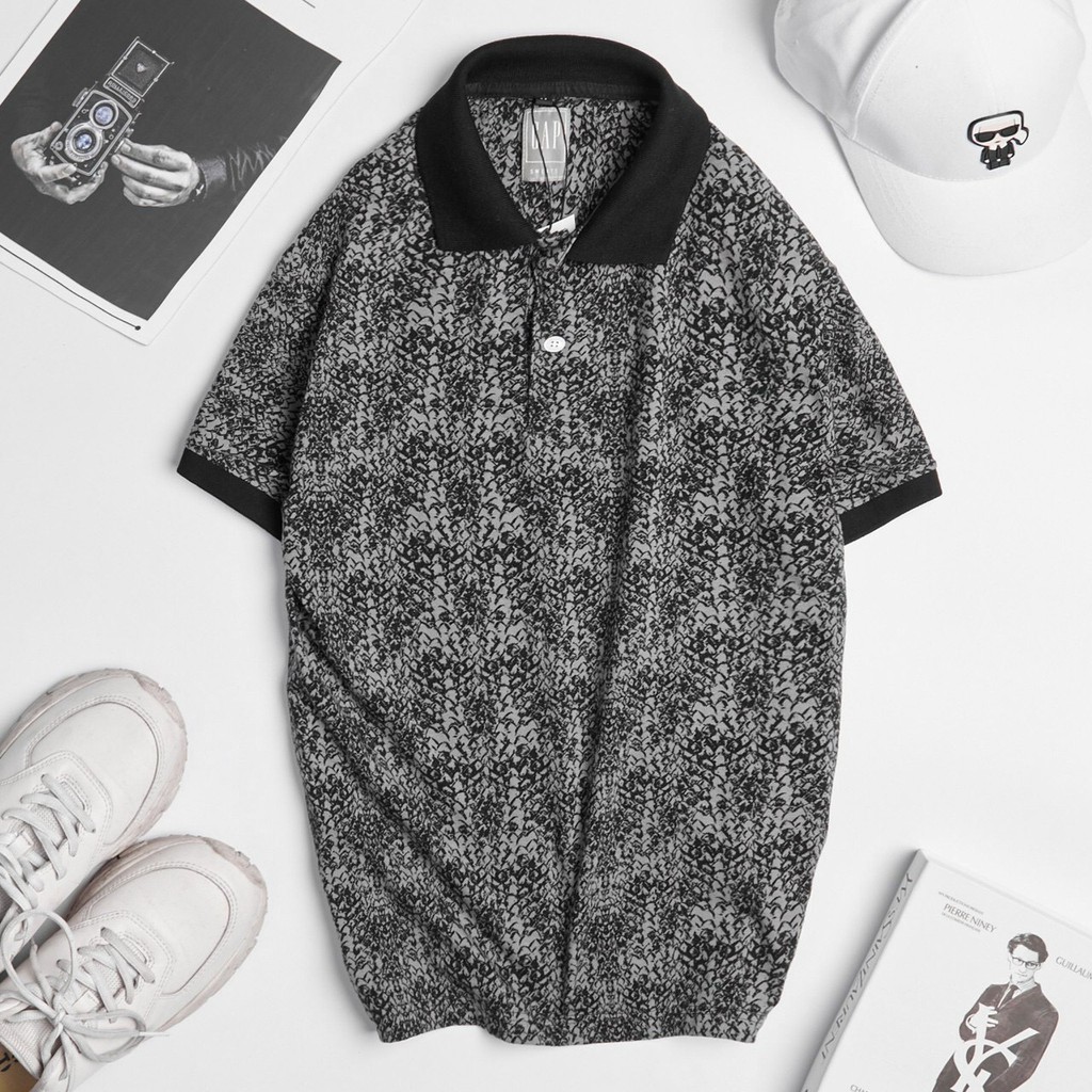 [Form rộng > 90kg] Áo thun Polo nam GAP 7M in họa tiết, chất vải Cotton lụa mềm mịn, chuẩn form basic - POLO4MAN CODE 1