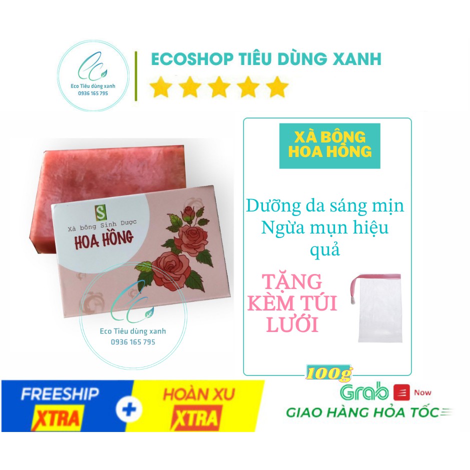 Xà bông Sinh Dược hoa hồng 100g