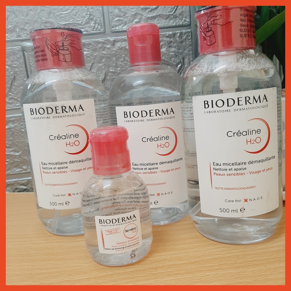 Nước Tẩy Trang Bioderma Crealine Nắp Nhún Màu Hồng 500ml - Thương Hiệu đến từ Pháp