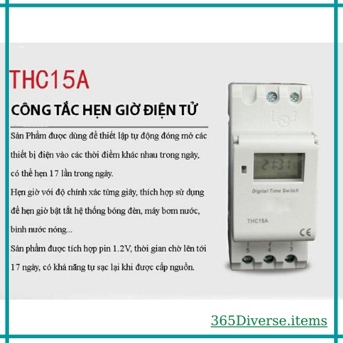 Bộ 5 timer THC15A -Hẹn giờ điện tử - Bảo hành dài hạn