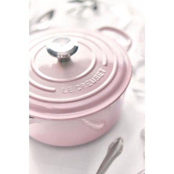 Nồi gang Le Creuset Brater rund Evo 20cm màu hồng