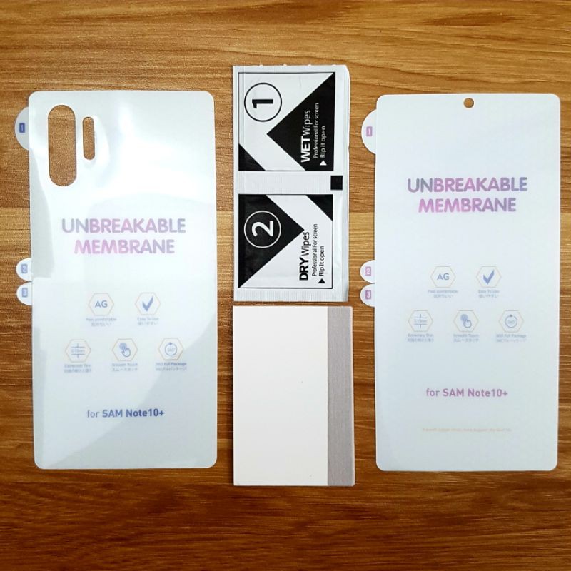 Dán PPF nhám chống vân tay dành cho Samsung  Note Series 20 Ultra  , chống mồ hôi tay mặt trước sau