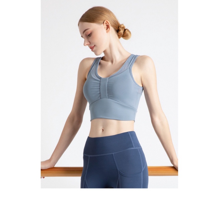 Áo bra tập gym, yoga LUHAZO có kèm đệm mút ôm ngực thoáng mát siêu co dãn giãn MTHDWX TK2T401