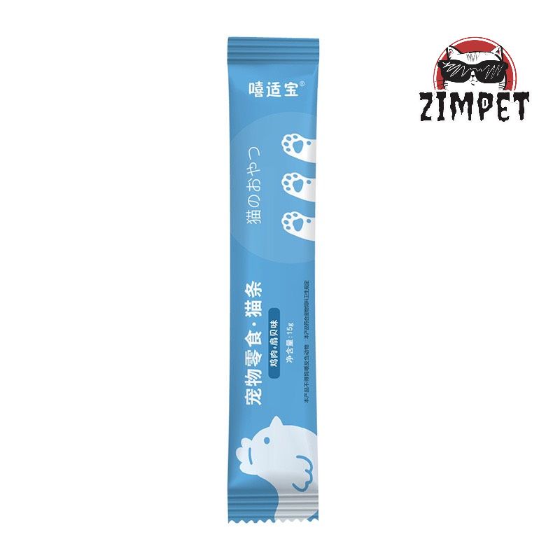 Súp thưởng cho mèo Catsnack dạng thanh lẻ 15gr - Súp thưởng cho mèo thơm ngon bổ dưỡng - Đồ ăn vặt cho mèo - Zimpet