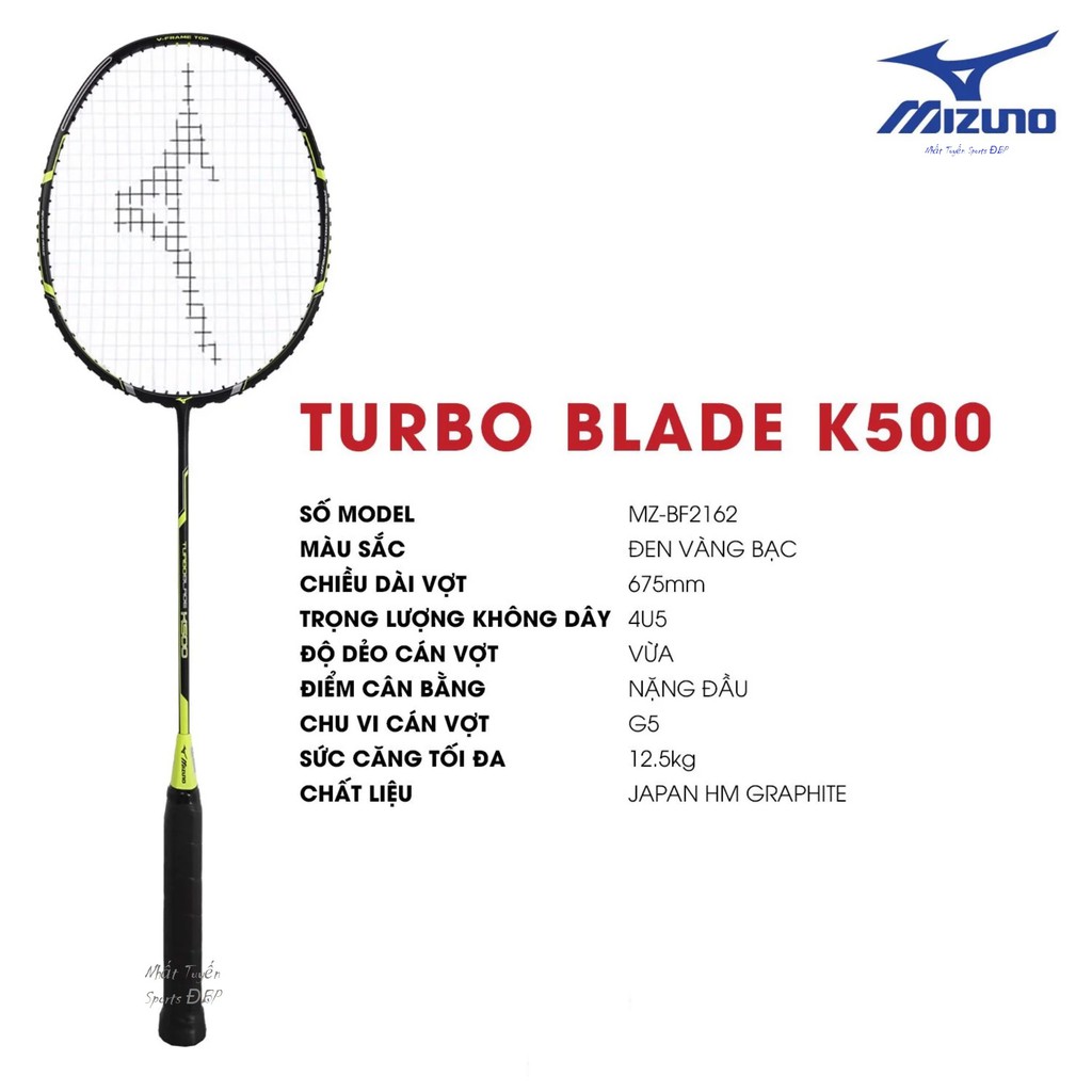 Vợt cầu lông Mizuno TURBO BLADE K500
