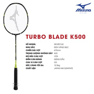 Vợt cầu lông mizuno turbo blade k500