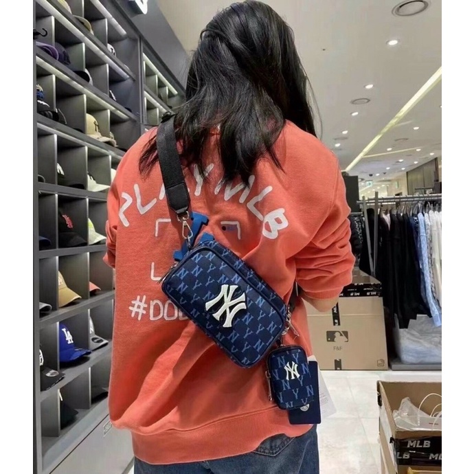 [Full Tag code] Túi đeo chéo MLb monogram mini 2 món sẵn 3 màu tqxk hàng đẹp