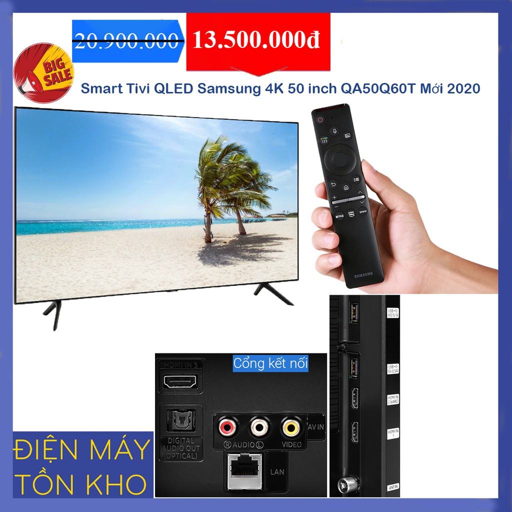 Smart Tivi QLED Samsung 4K 50 inch QA50Q60T