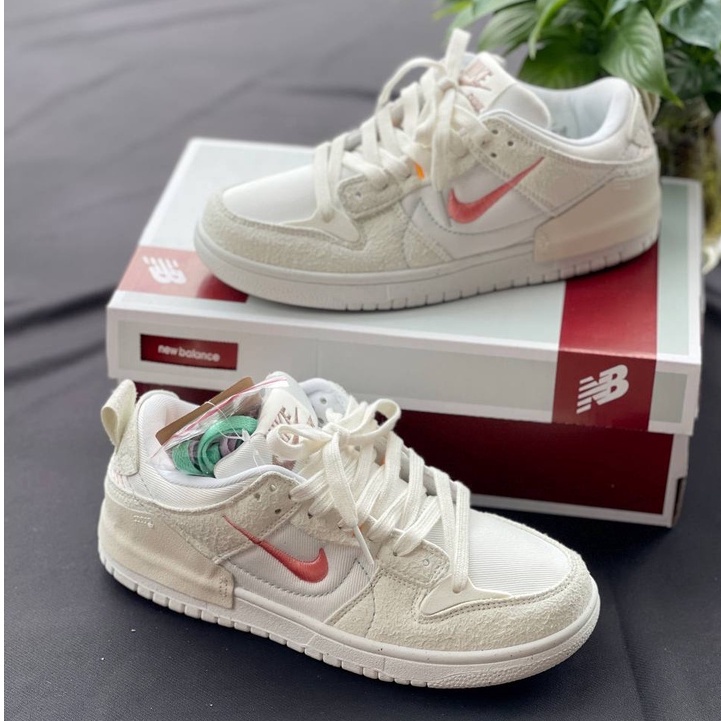 Giày SB Dunk Low Disrupt 2 Pale Ivory màu kem - Bản cao cấp Fullbox và phụ kiện