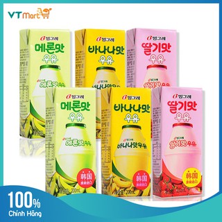 Sữa Binggrae hoa quả Hàn Quốc chính hãng hộp 200ml - VT Mart