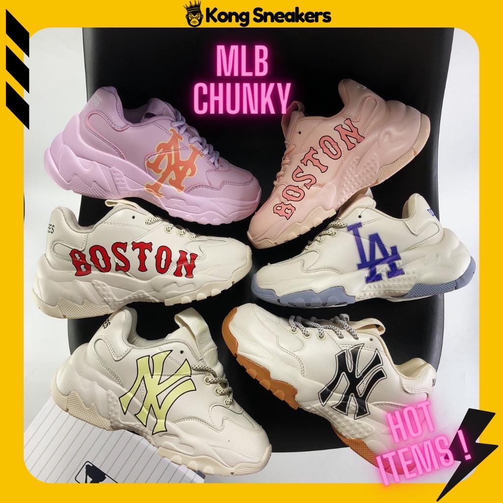 Giày Thể Thao Nam Nữ Chunky Đế Tăng Chiều Cao Bston LA NY Tặng Kèm BOX HOT 2021