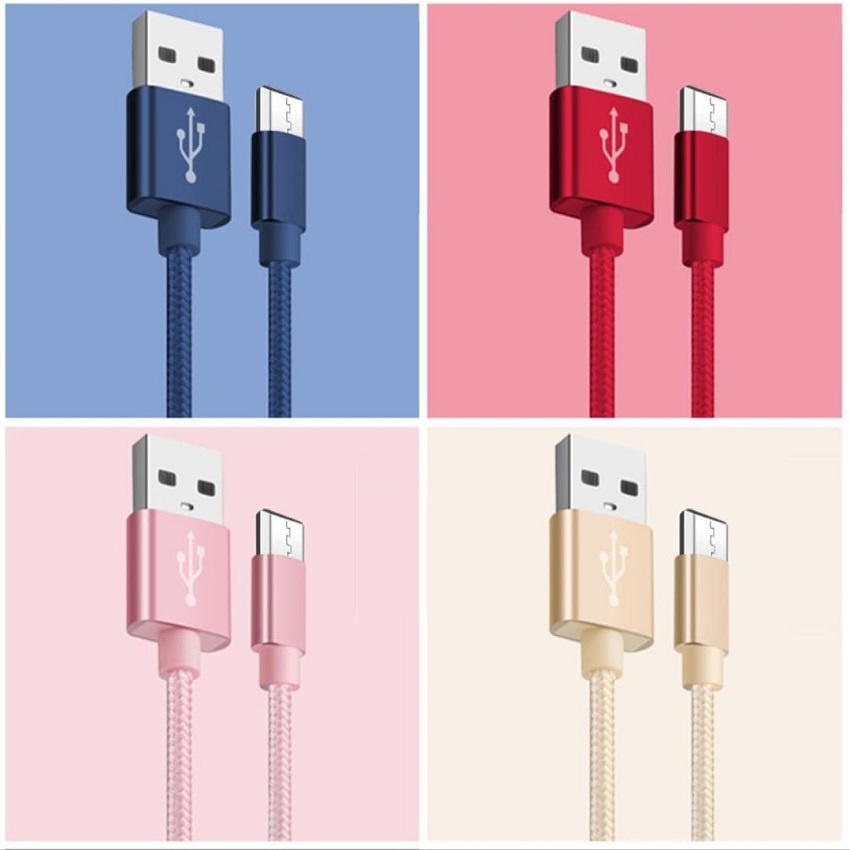 [Sạc Nhanh] Dây sạc samsung, cổng Micro USB, Cáp sạc oppo, xiaomi... thiết kế dây bện dù cho điện thoại androi