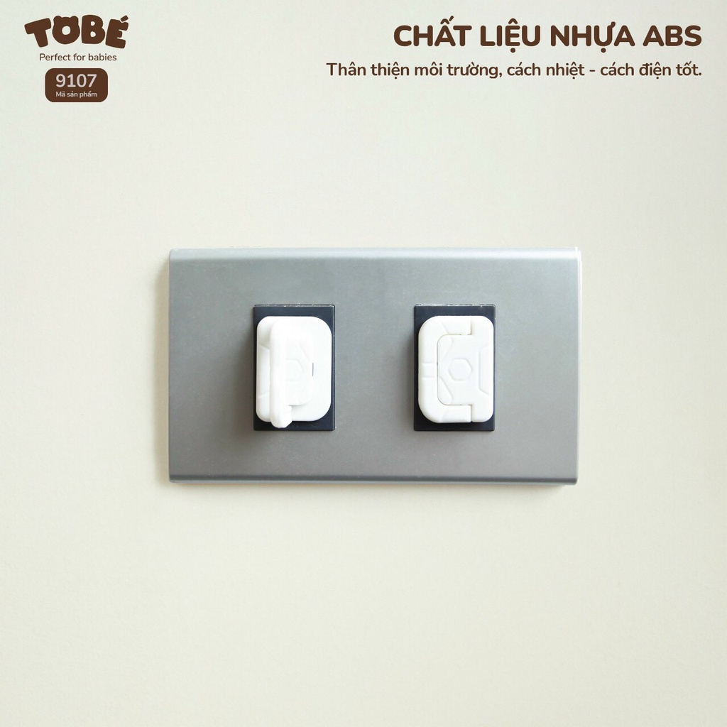 Tobe 9107. Bịt nút bịt ổ điện phù hợp mọi loại ổ cắm thông minh an toàn bảo vệ cho trẻ em tiện lợi nhựa ABS chính hãng