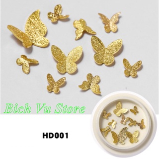 Hủ Bướm trang trí móng mix size 10 cái/ hủ(đi đơn từ 50k)