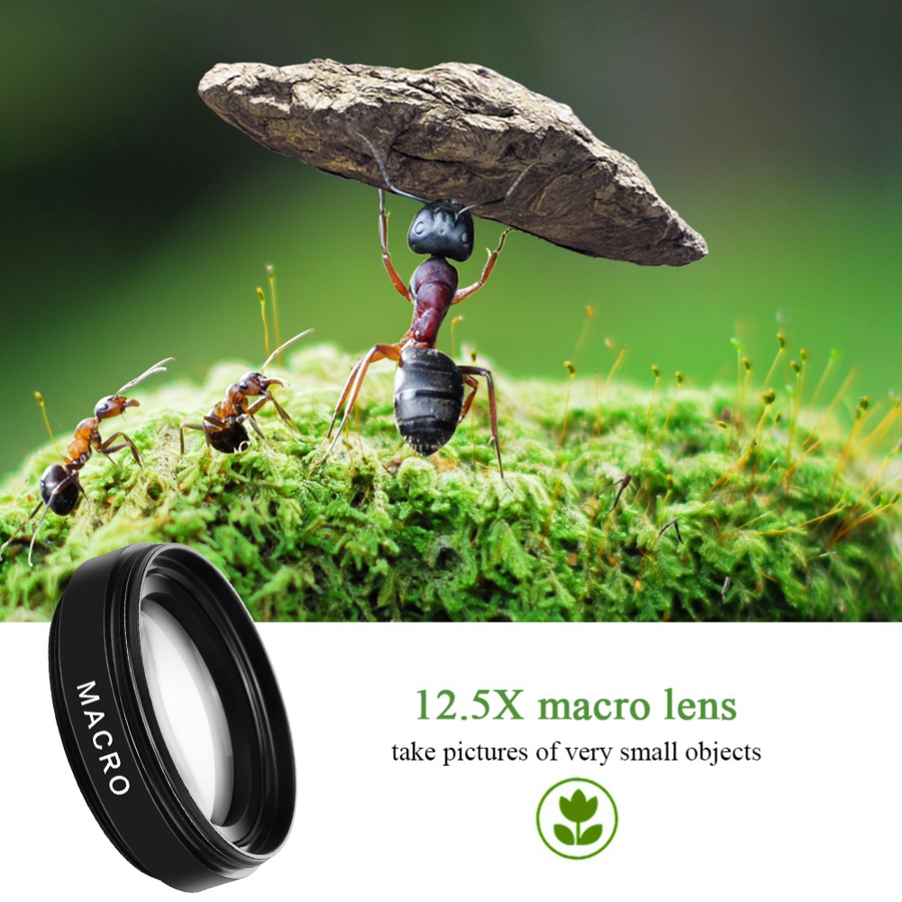 Ống Kính Macro Góc Rộng 0.45X 12.5X Macro BMM1 Cho Điện Thoại iPhone Android