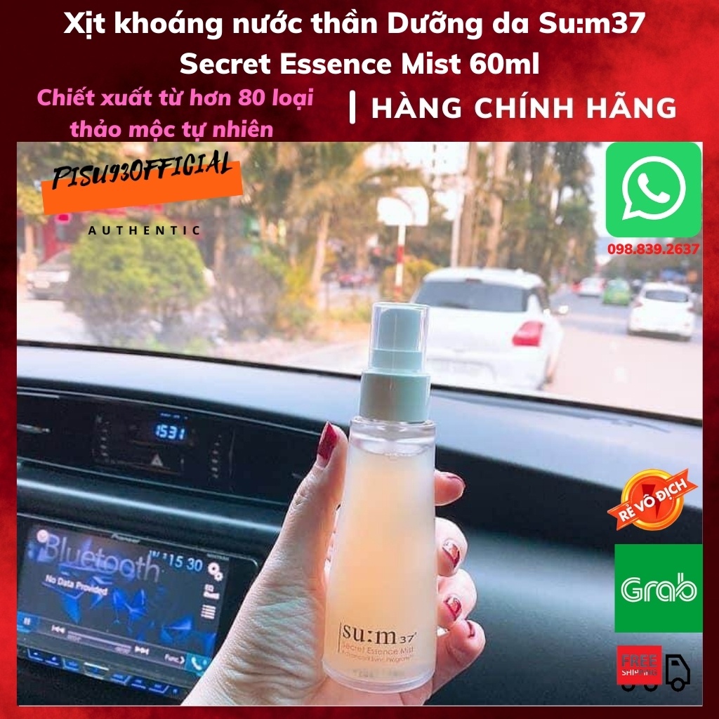 Xịt khoáng nước thần dưỡng ẩm, dành cho da dầu mụn Su:m37 Secret Essence Mist 60ml - Hàn Quốc | BigBuy360 - bigbuy360.vn