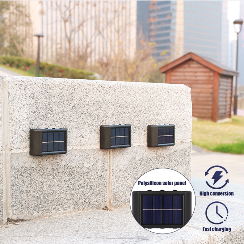 Đèn LED 6 Bóng Sử Dụng Năng Lượng Mặt Trời Ánh Sáng Trắng Ấm Chống Thấm Nước Trang Trí Sân Vườn Ngoài Trời