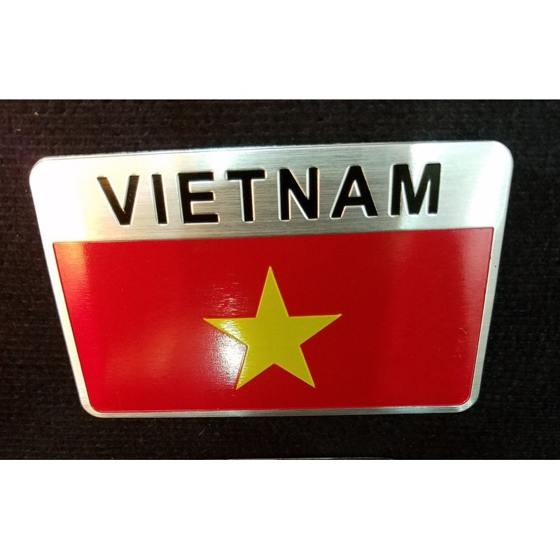 Miếng dán 3D bằng kim loại quốc kỳ Việt Nam
