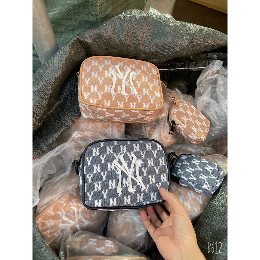 Túi Xách Nữ, Túi đeo chéo NY 2 chi tiết mầu mới 2023 chất liệu Canvas hot trend Shop