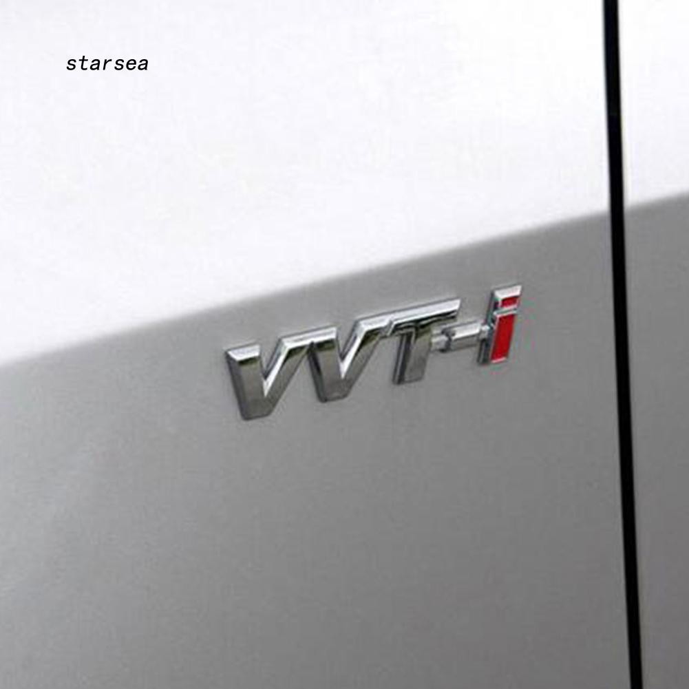 Sticker logo dán xe hơi chữ VVTi bằng kim loại cho Toyota Camry