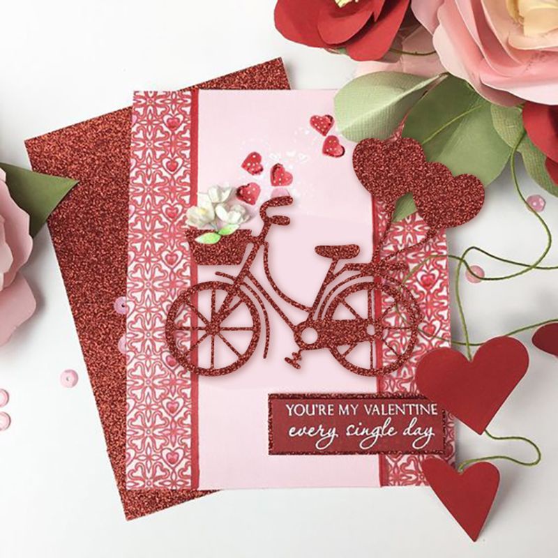 Khuôn Cắt Giấy Làm Từ Kim Loại Hình Khinh Khí Cầu Trang Trí Scrapbook