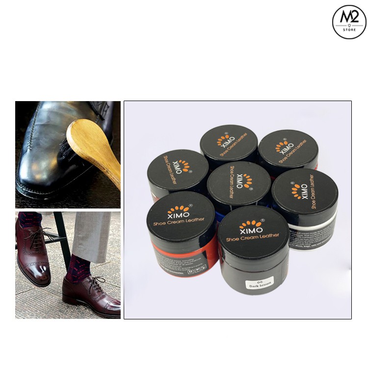 Xi kem đánh giày chuyên sửa vết bong tróc cho đồ da và đánh bóng túi ví, áo, ghế da Ximo Leather Cream