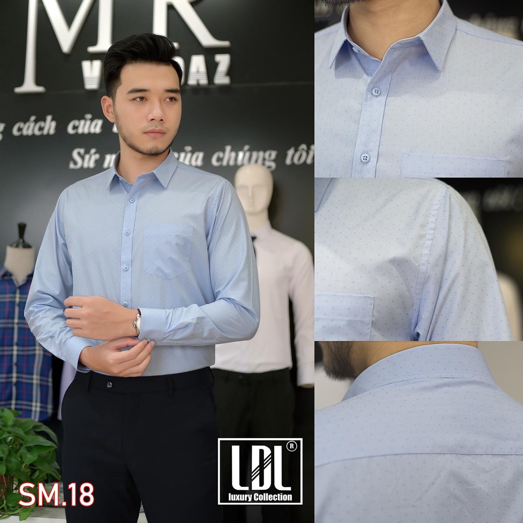 Áo Sơ Mi Nam Công Sở Dài Tay LDL, Sơ Mi Cao Cấp Bamboo Kiểu Dáng Đơn Giản Tinh Tế Lịch Sự Dáng Áo Ôm Vừa