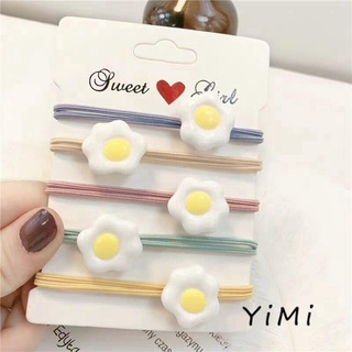Dây cột tóc cao su hình quả trứng ghép hình dễ thương