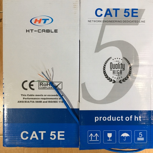 [Mã ELMS05 giảm 5% đơn 300K] Dây mạng cat5e HT-cable 305m/thùng